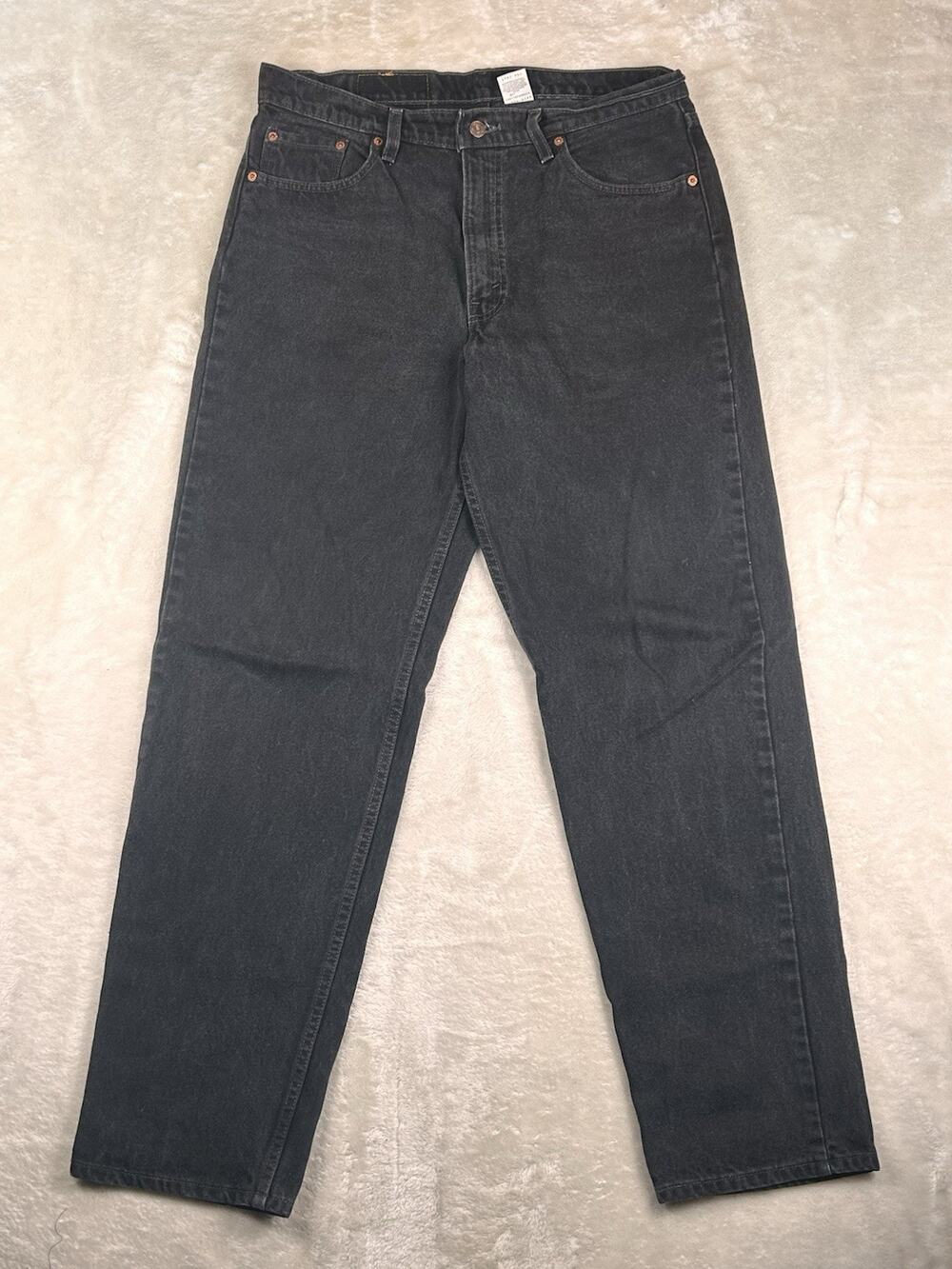 Vintage 90s Levi’s 550 Jeans Relaxed Fit 36x32 Made In USA Black Denim Skater